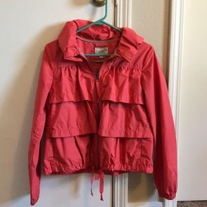 LOFT ruffled rain coat